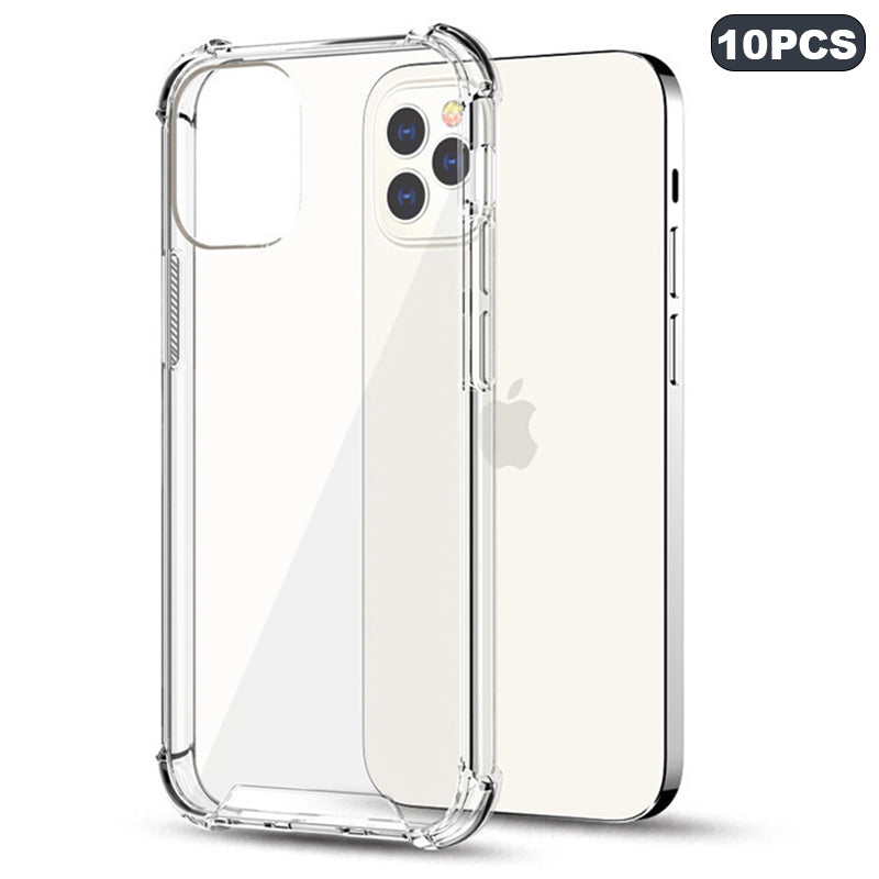 10Pcs For iPhone 14 Pro Max 1.5mm Clear Phone Case Shockproof Corner Acrylic + TPU Cover 10Pcs For iPhone 14 Pro Max 1.5mm Clear Phone Case Shockproof Corner Acrylic + TPU Cover